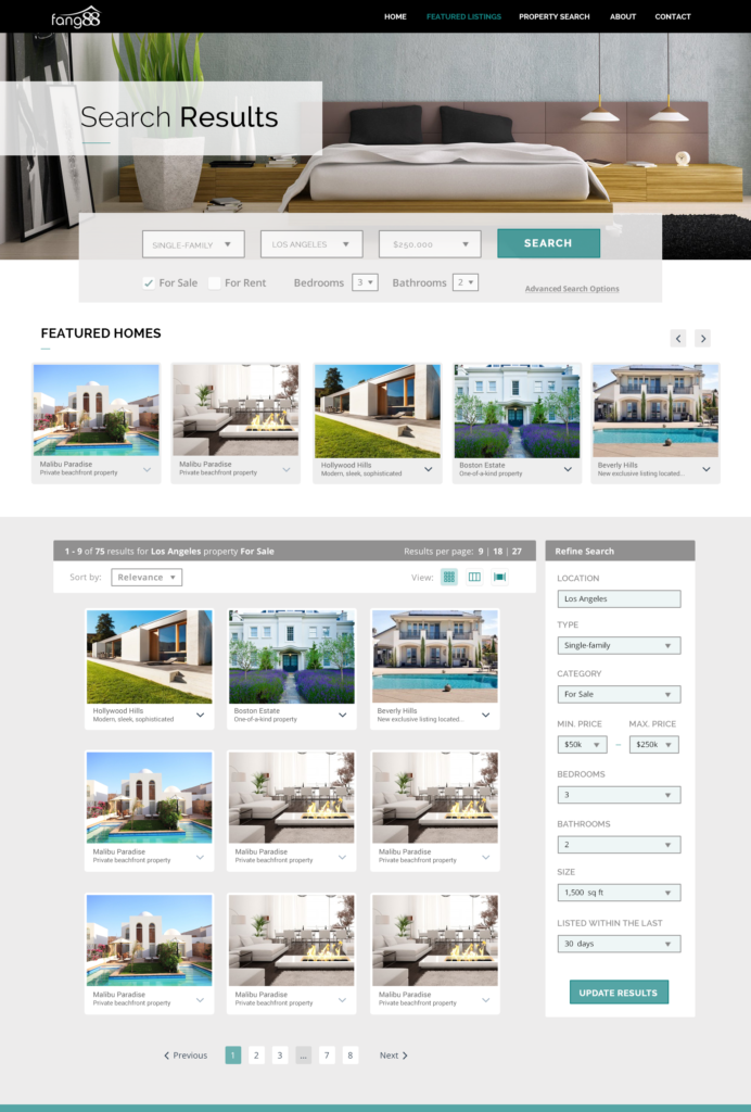 Website Development for real estate company in Dubai